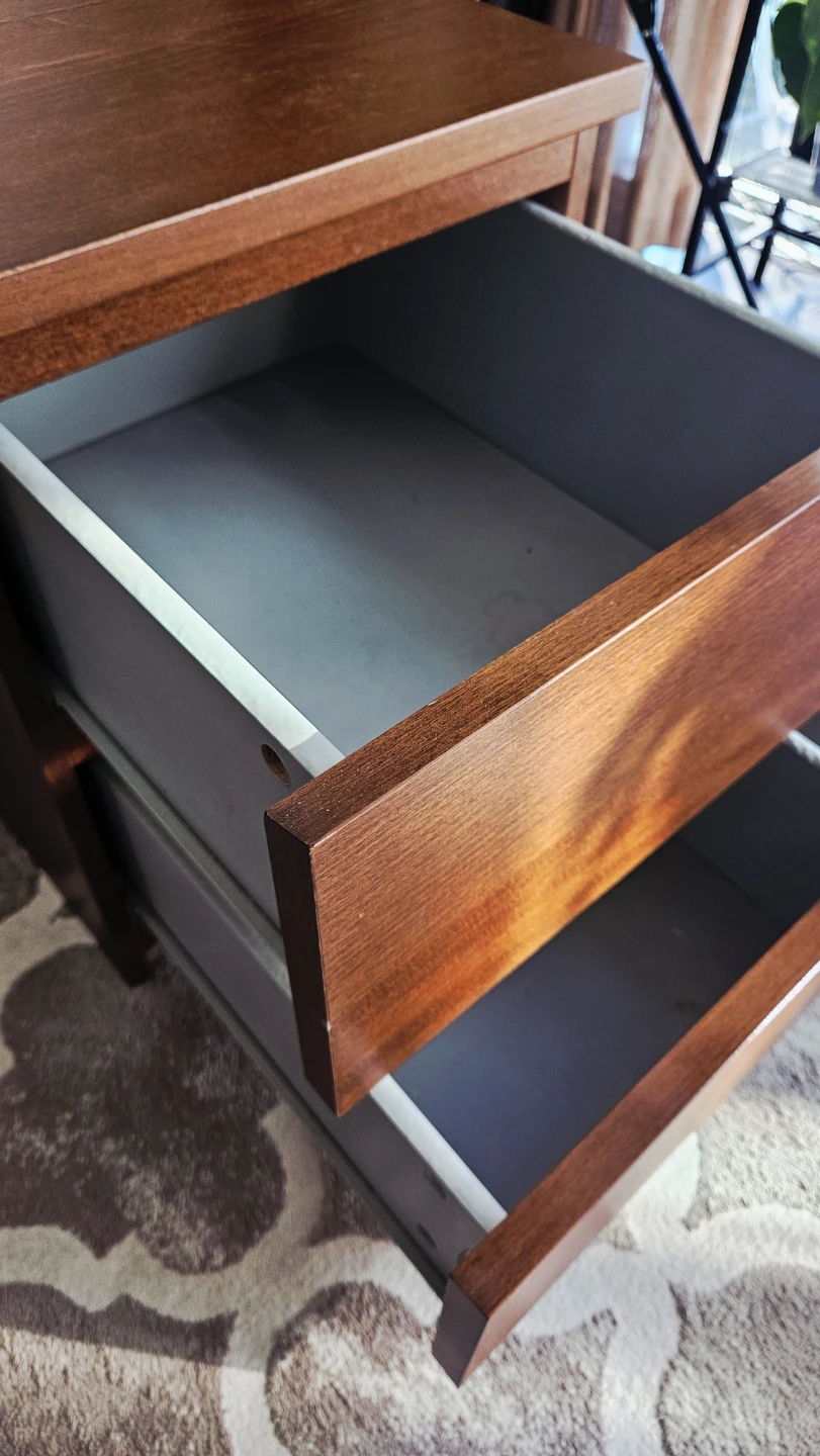 Brown 2-Drawer Nightstand Ikea MALM - photo 2