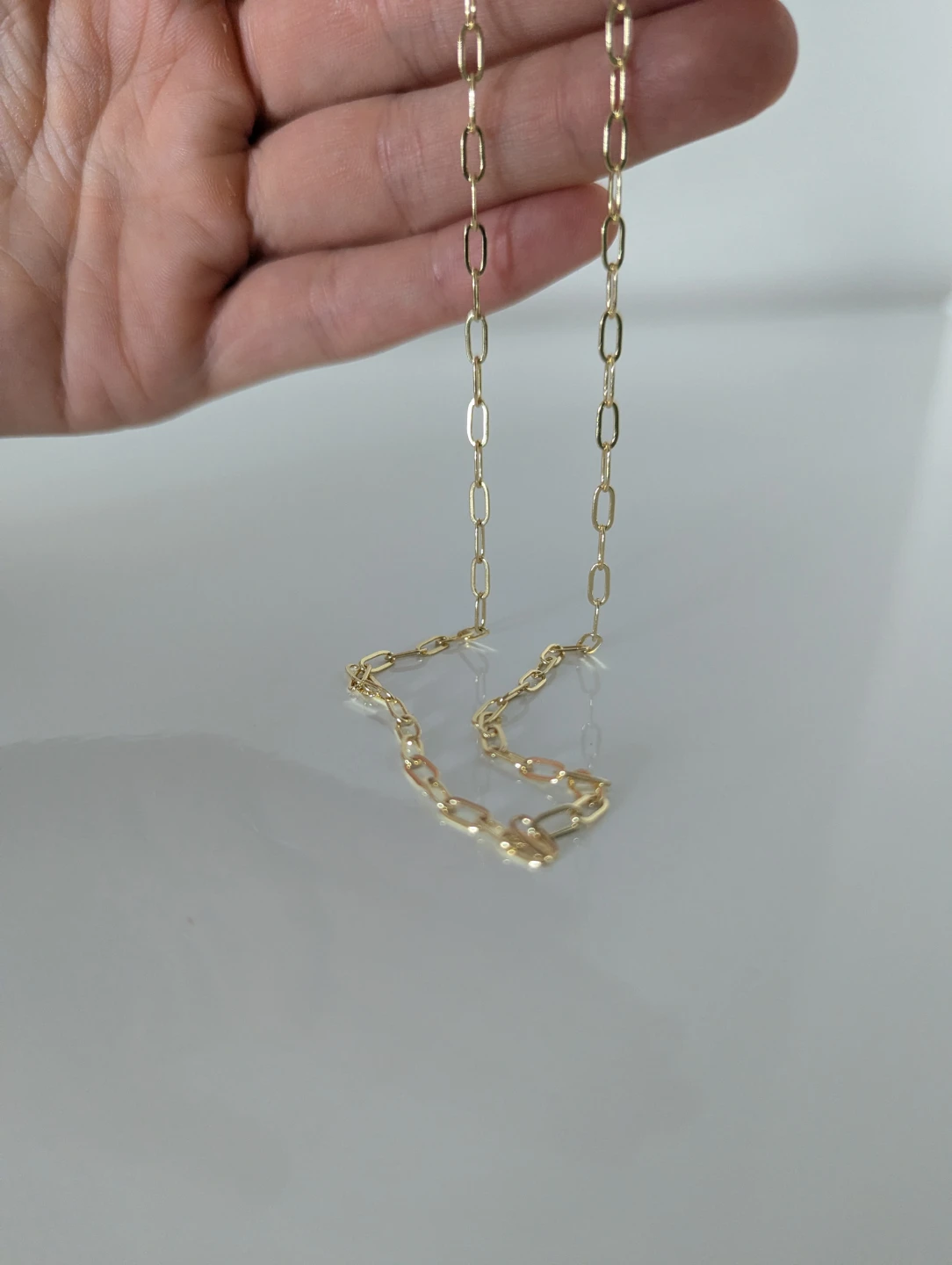 14k Gold Plated 925 Sterling Silver Paperclip Chain Necklace - photo 4