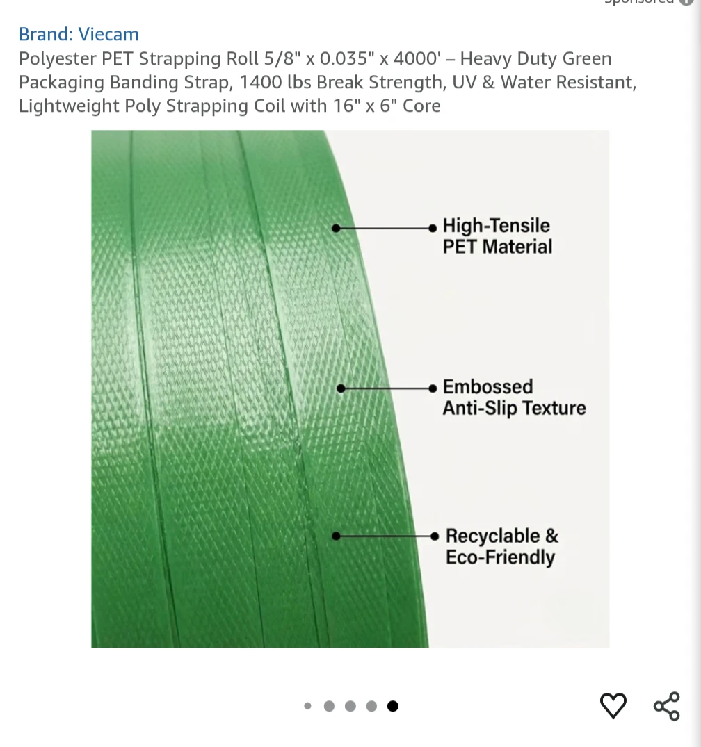 Viecam Polyester PET Strapping Roll - photo 2