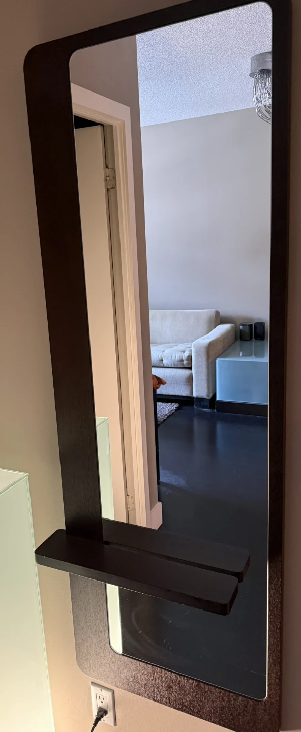 Modern Standing Mirror with Shelf - photo 3
