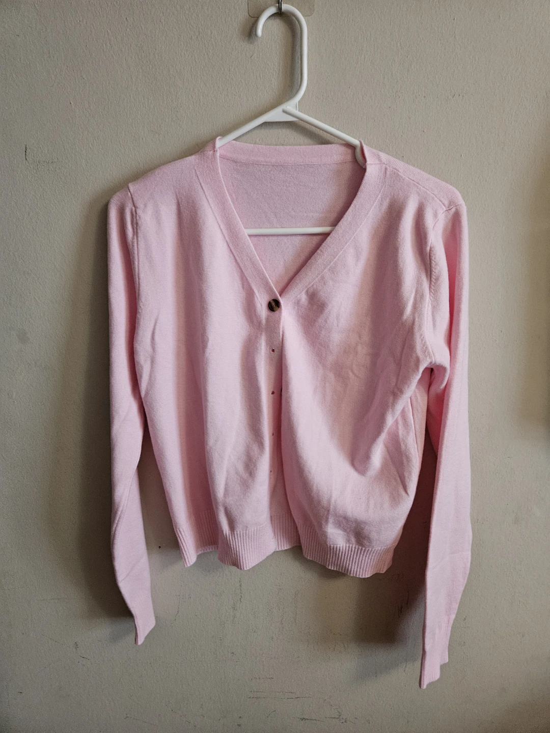 Pink Button-Up Cardigan