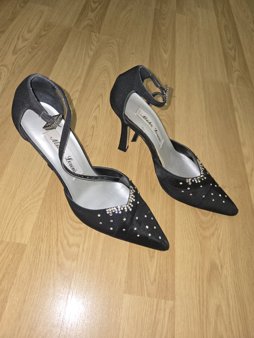 Black Glitter S - 6.5 Ankle Strap Heels by Mister Loren's - photo 4