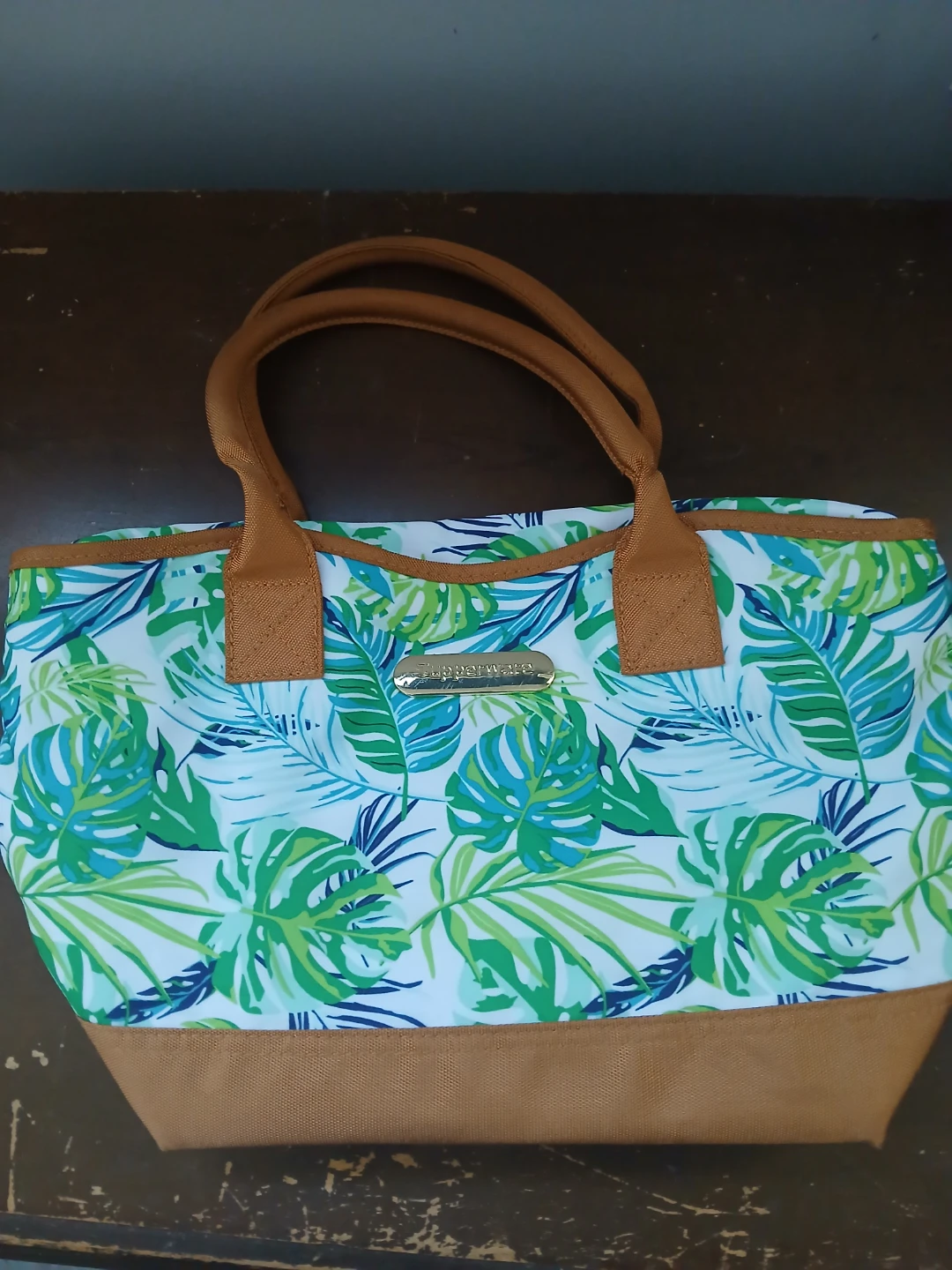 Tupperware Insulated Lunch Bag - Tropical Leaf Print