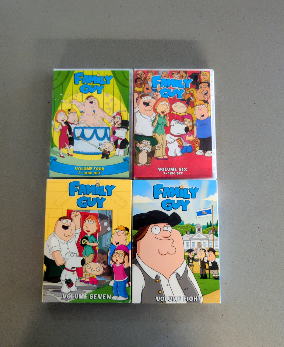 Family Guy DVD Volumes 4, 6, 7, & 8
