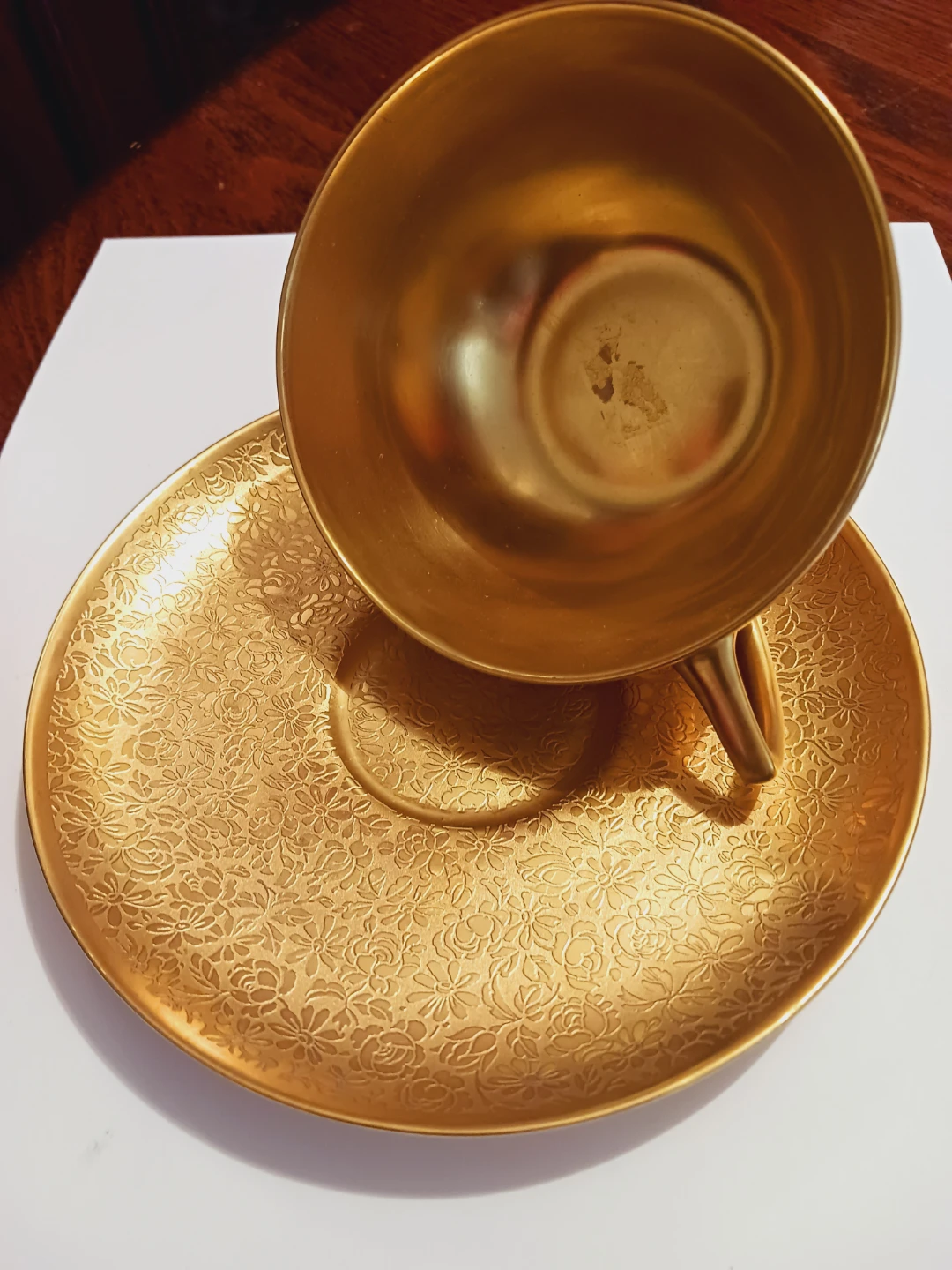 24K Gold Rosenthal Selb Bavaria Aida Gold Cup and Saucer - photo 3