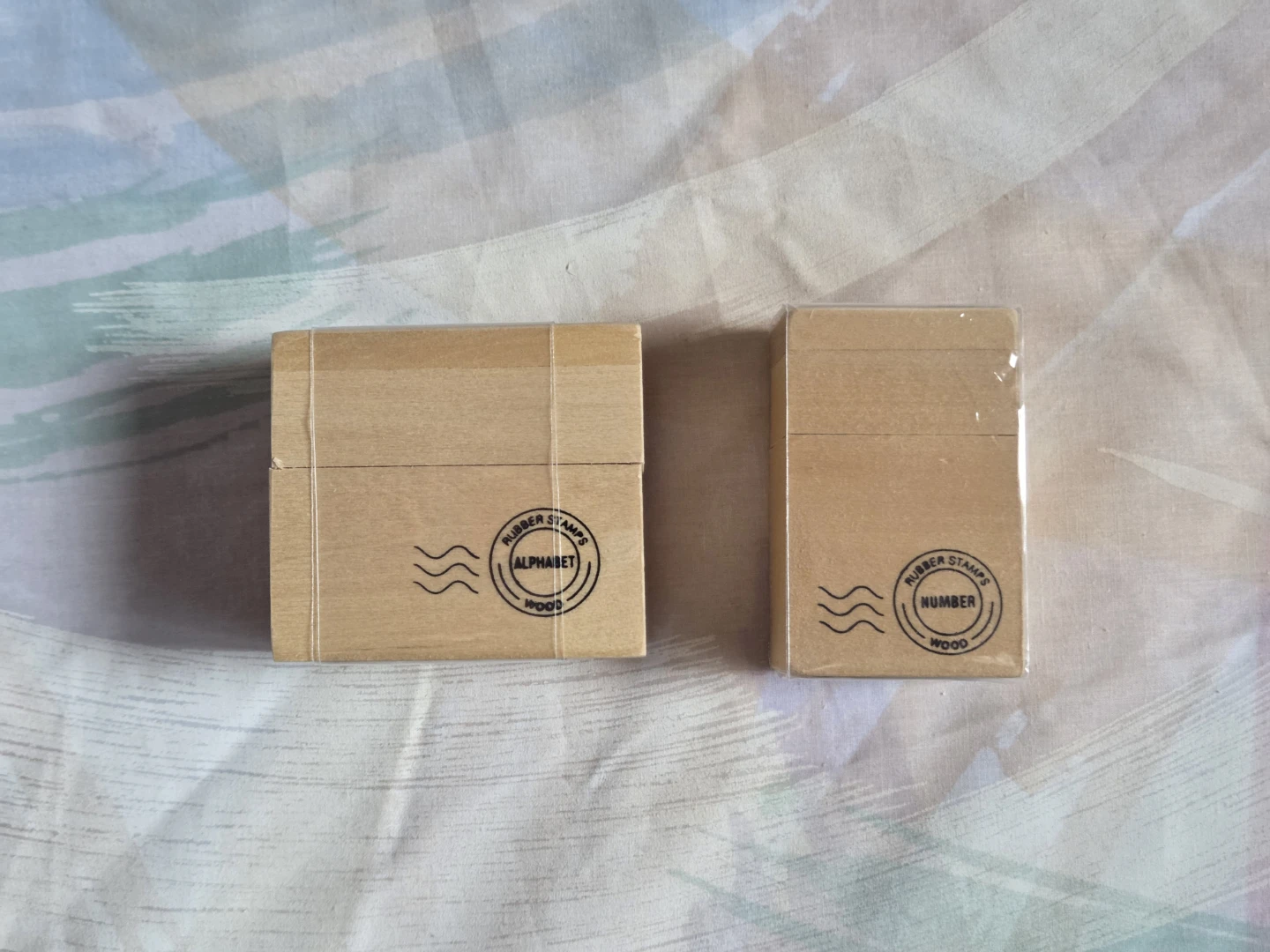 🆕Alphabet and Number Wooden Stamp Sets - photo 4