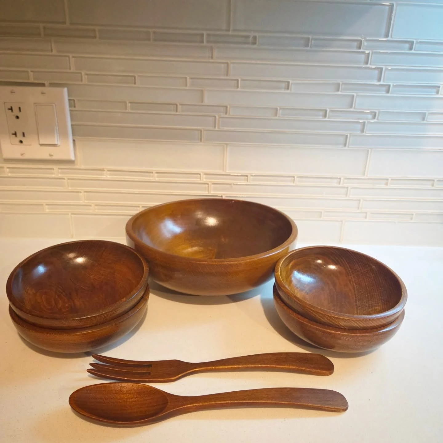 Wooden Salad Bowl Set - photo 3