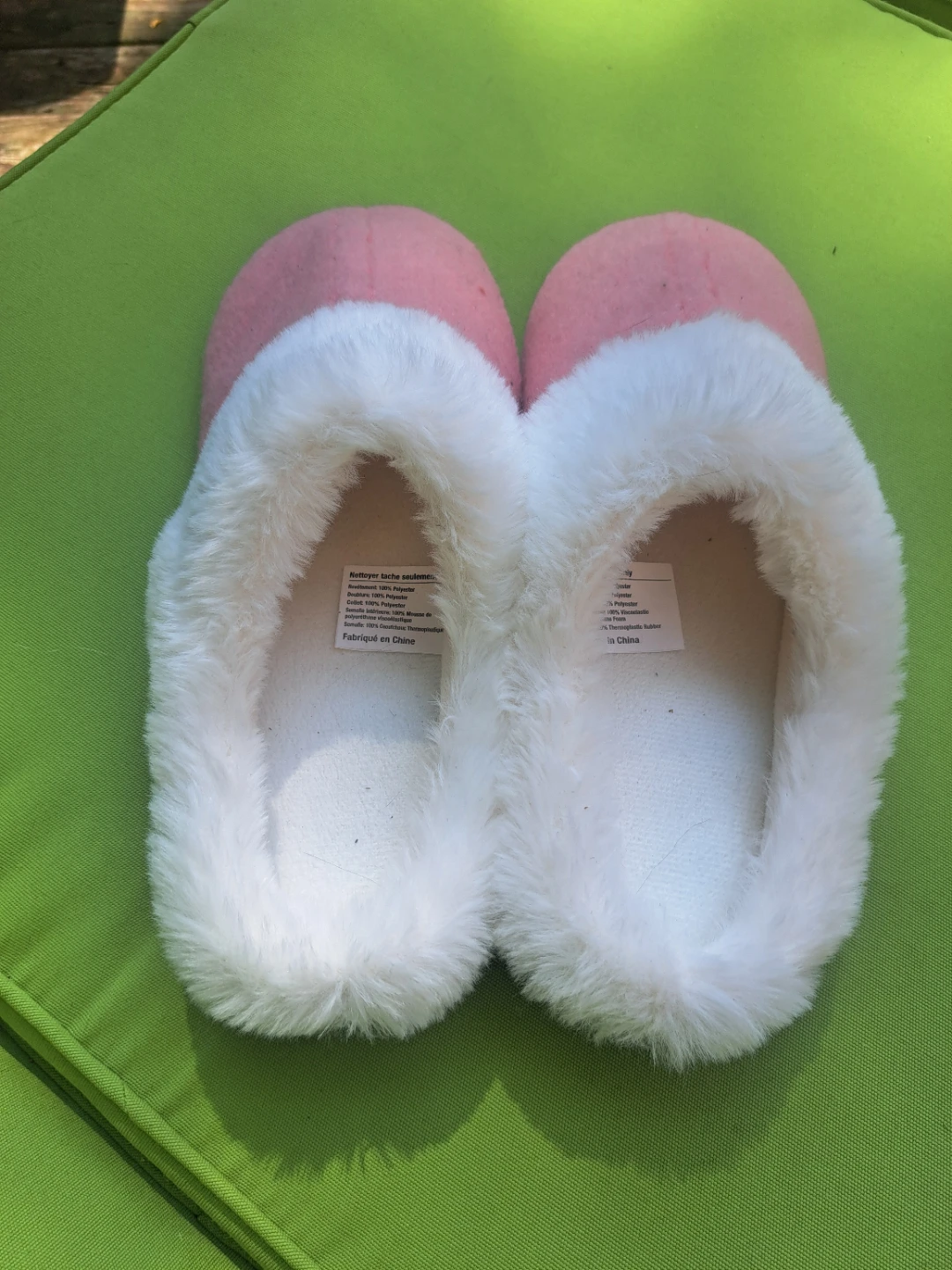 Rose & Robin Pink Fuzzy Slippers XL - photo 2