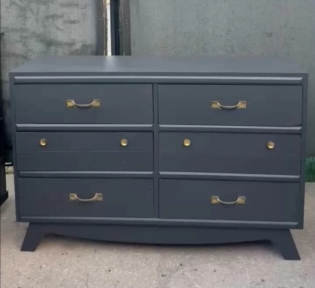 Dark Grey 6-Drawer Dresser