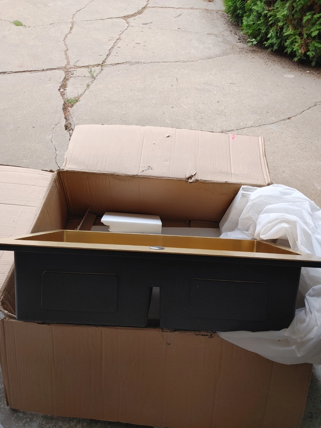 33" x 22 Handmade Kitchen Sink GOLD COLOR - photo 3