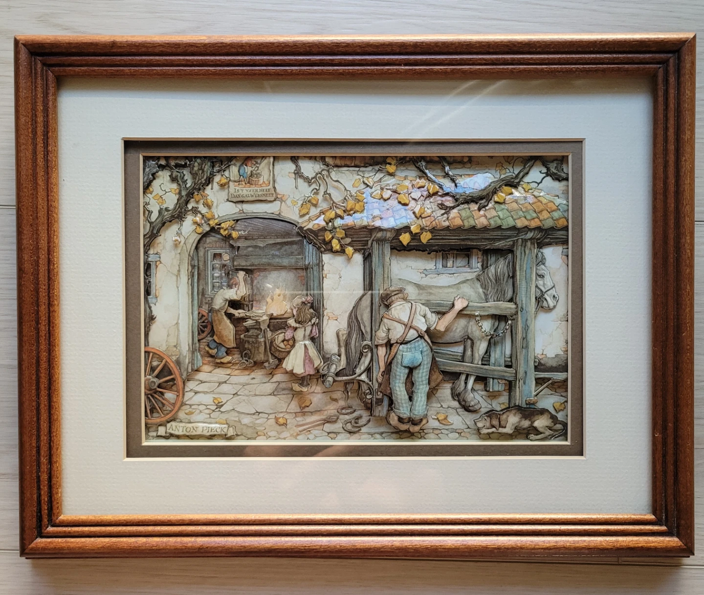 Anton Pieck Framed 3D Paper Tole Art