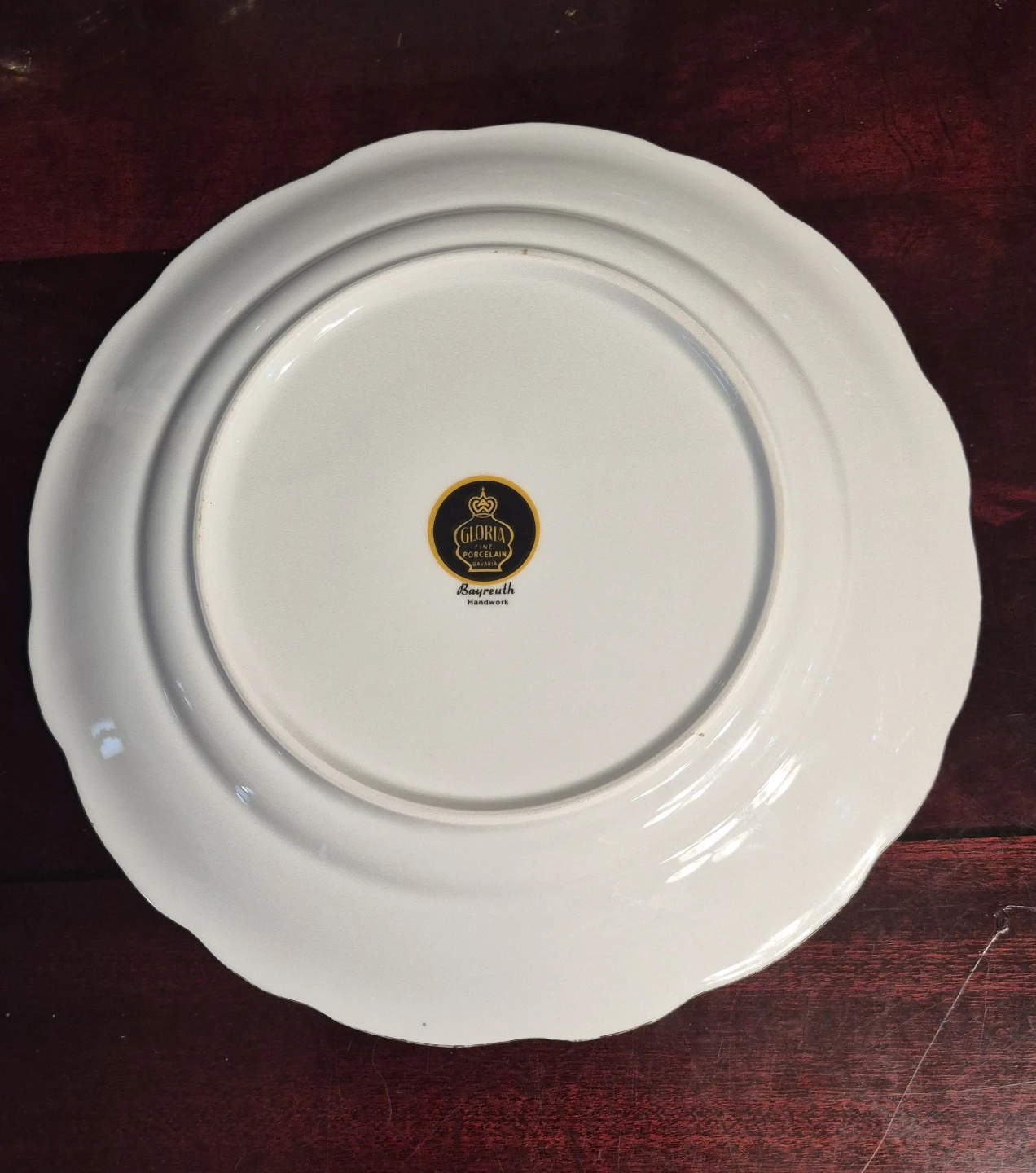 Rare Vintage Gloria Fine Porcelain Plate - Handwork Floral - photo 3