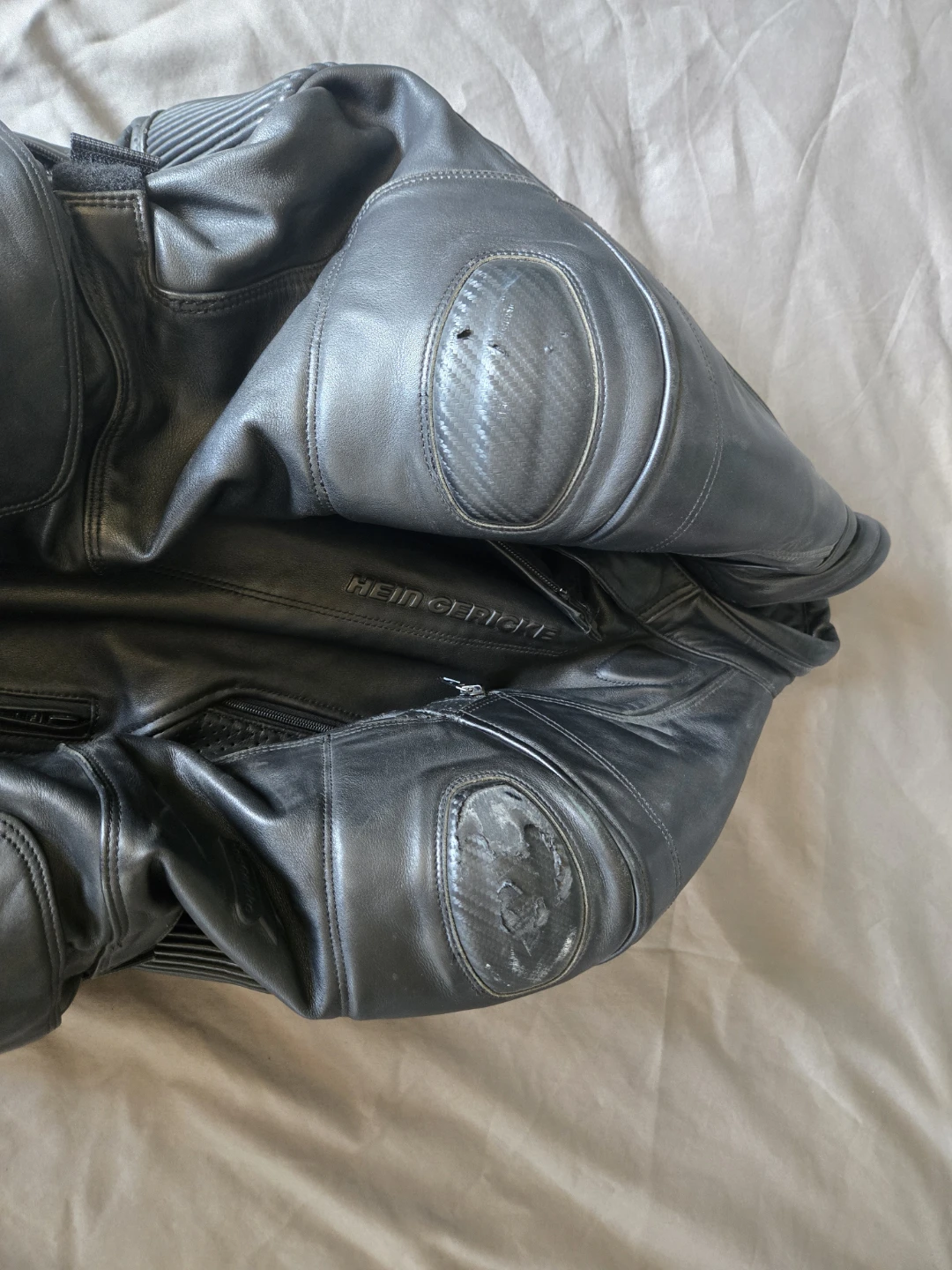 HEIN GERICKE Black Leather Motorcycle Jacket - photo 3