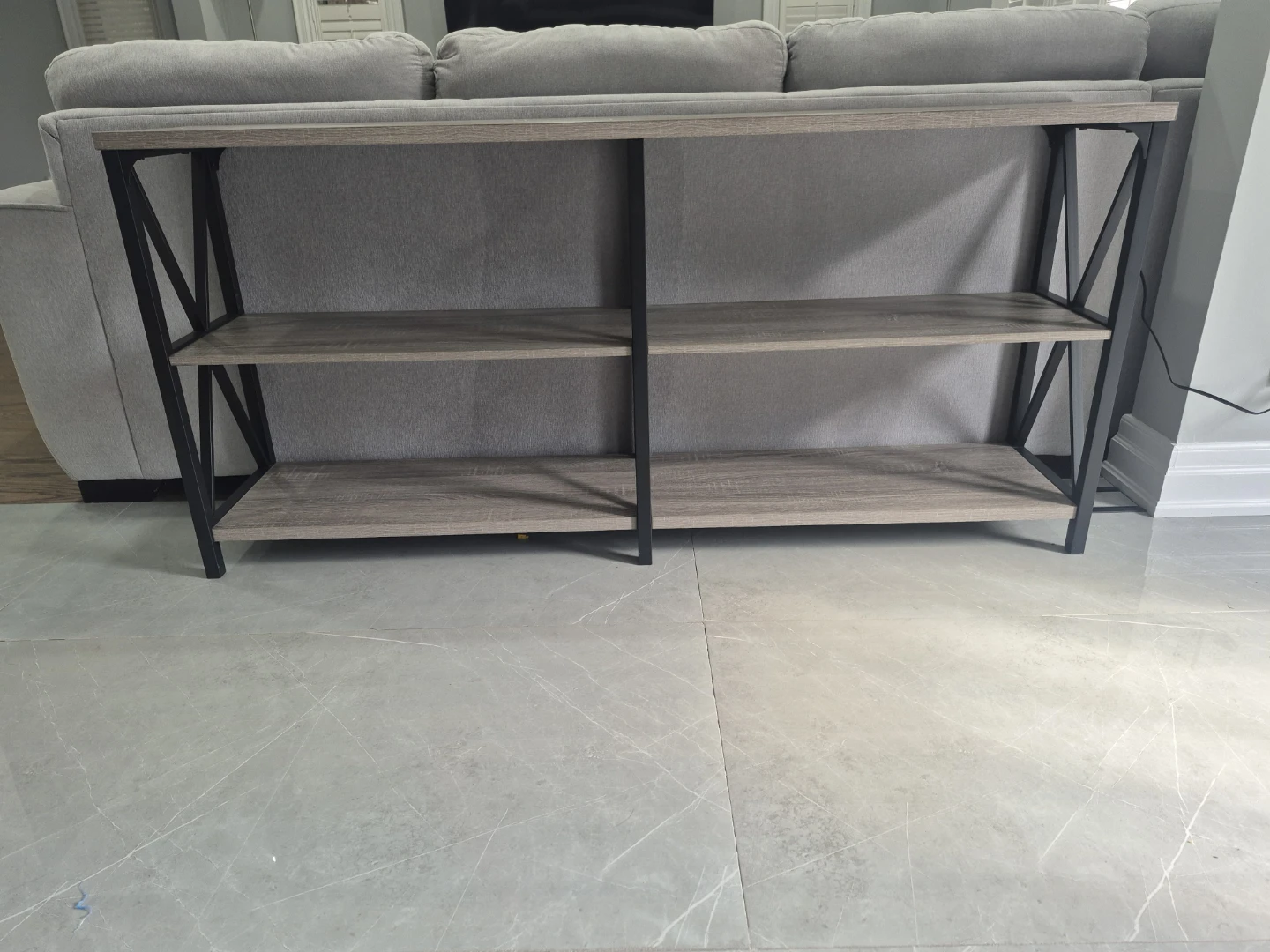 Console Table with Shelves