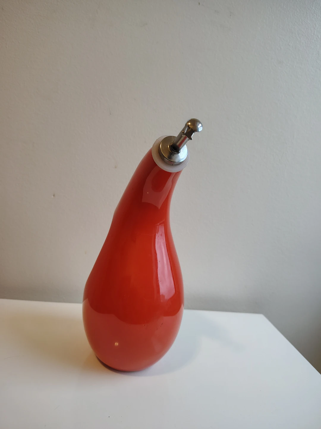 Rachael Ray Orange EVOO Oil Vinegar Dispenser Stoneware Bottle - photo 3