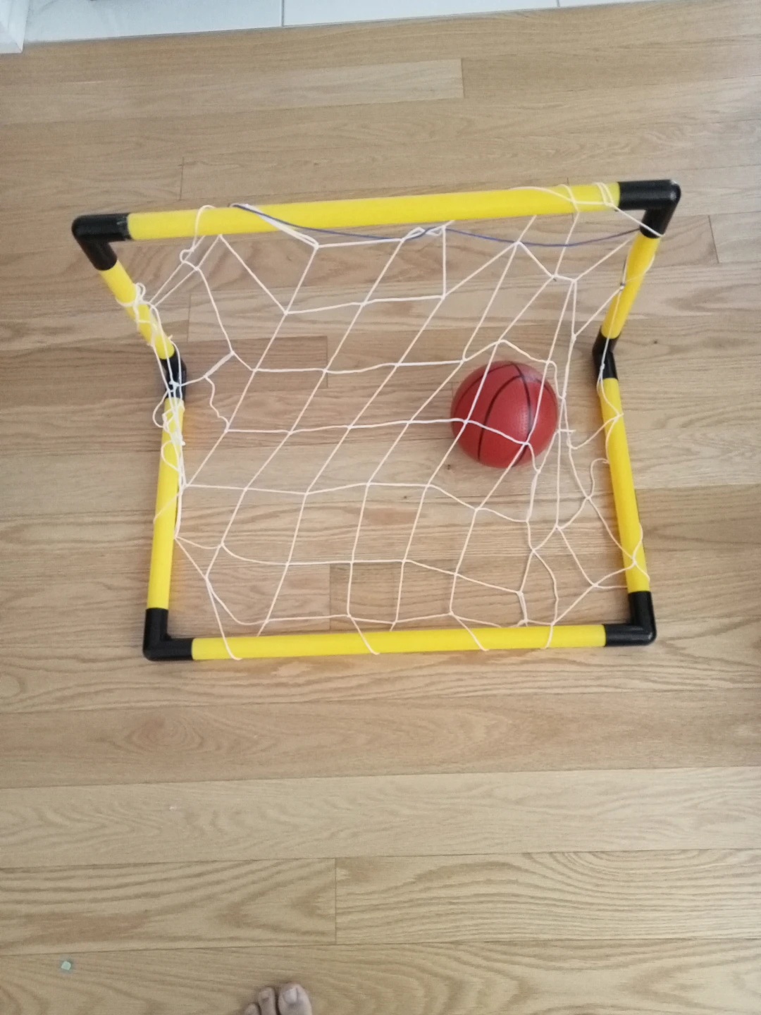 Yellow Kids Soccer Goal with Red Ball