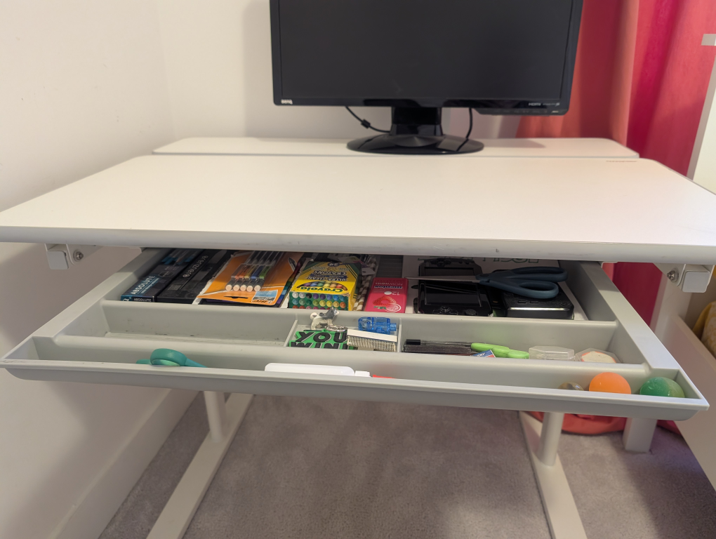 Adjustable Study Table – White - photo 3