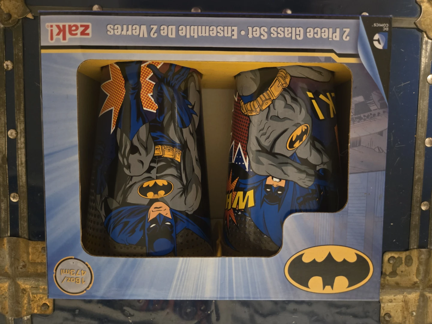 Zak! Batman 2 Piece Glass Set