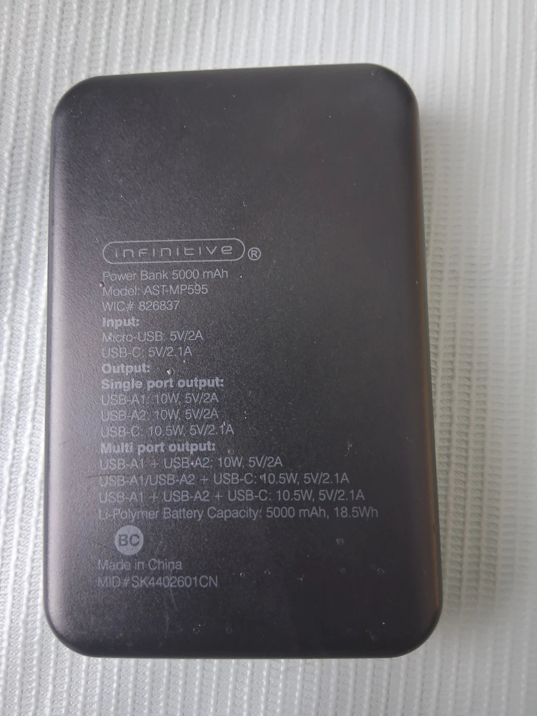 Infinite 5000 mAh Power Bank