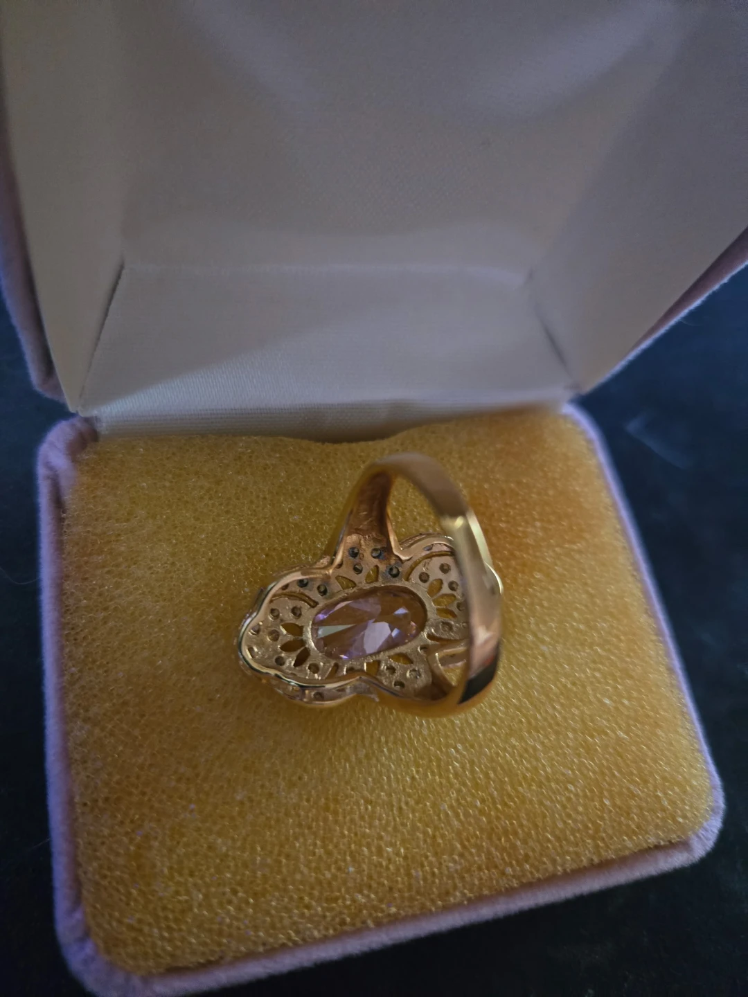 Sterling Silver Pink Gemstone Ring - photo 3