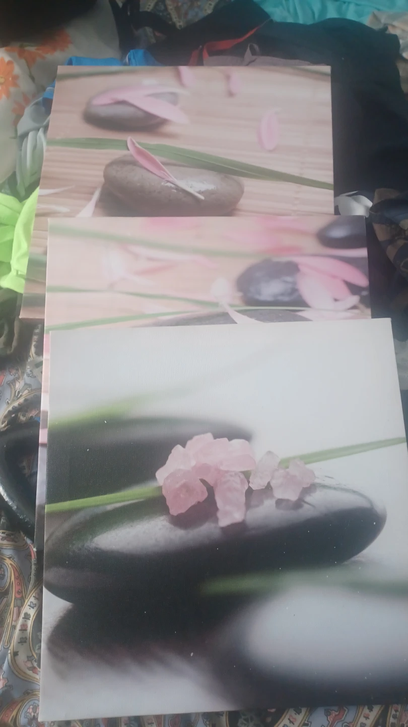Canvas Wall Art Set (Zen Stones & Owl)