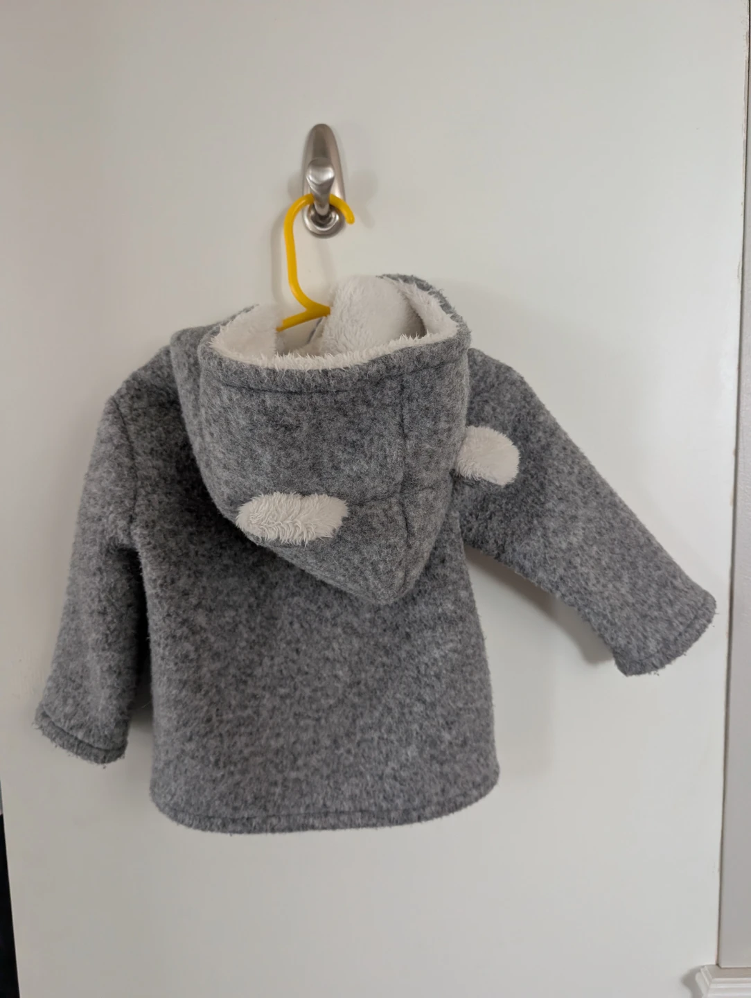 Old Navy Grey Fleece Lined Coat 18-24 Months - photo 2
