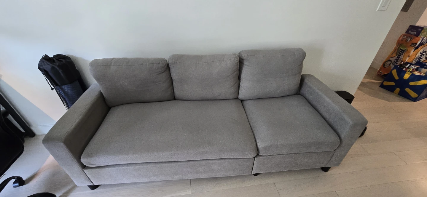 Gray 3-Seater Sofa with Chaise - photo 2