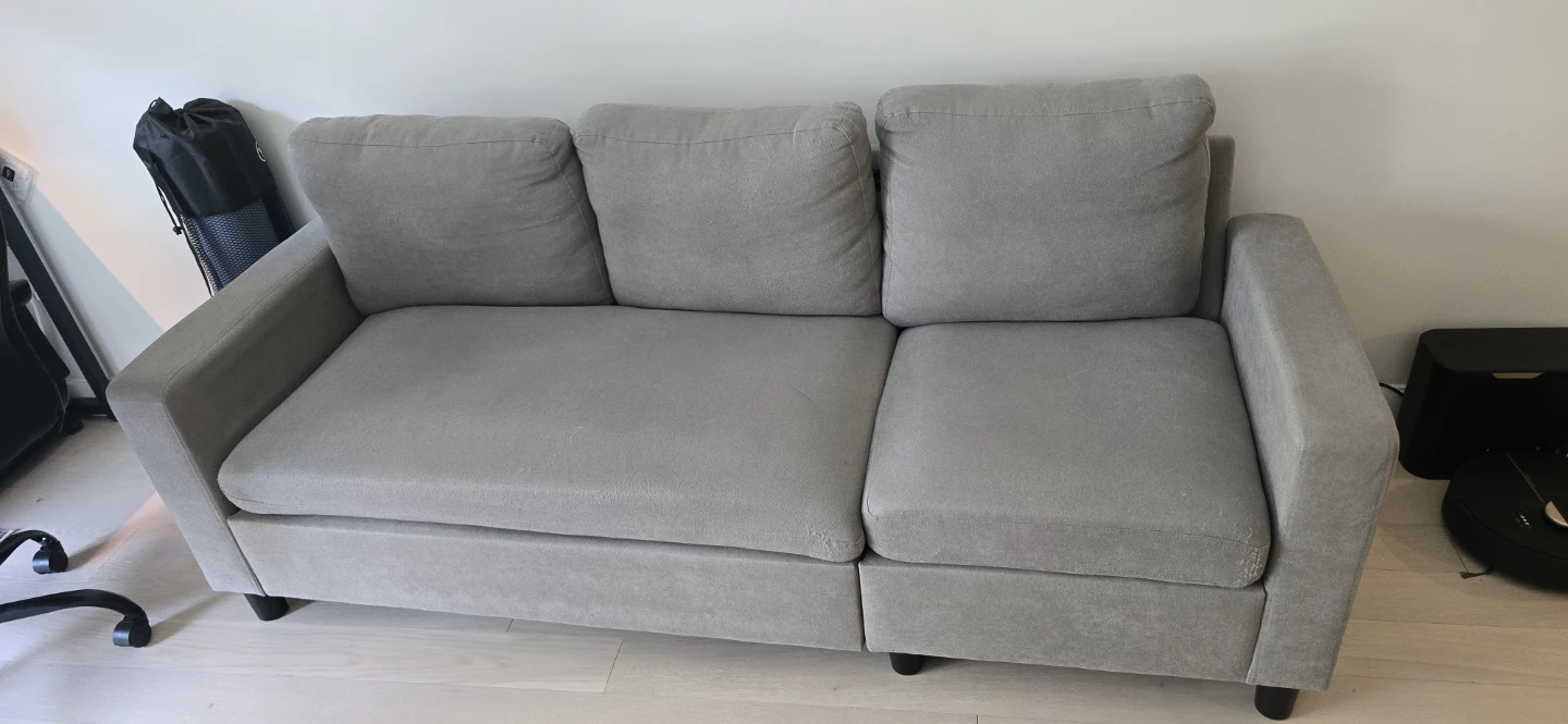 Gray 3-Seater Sofa with Chaise - photo 3