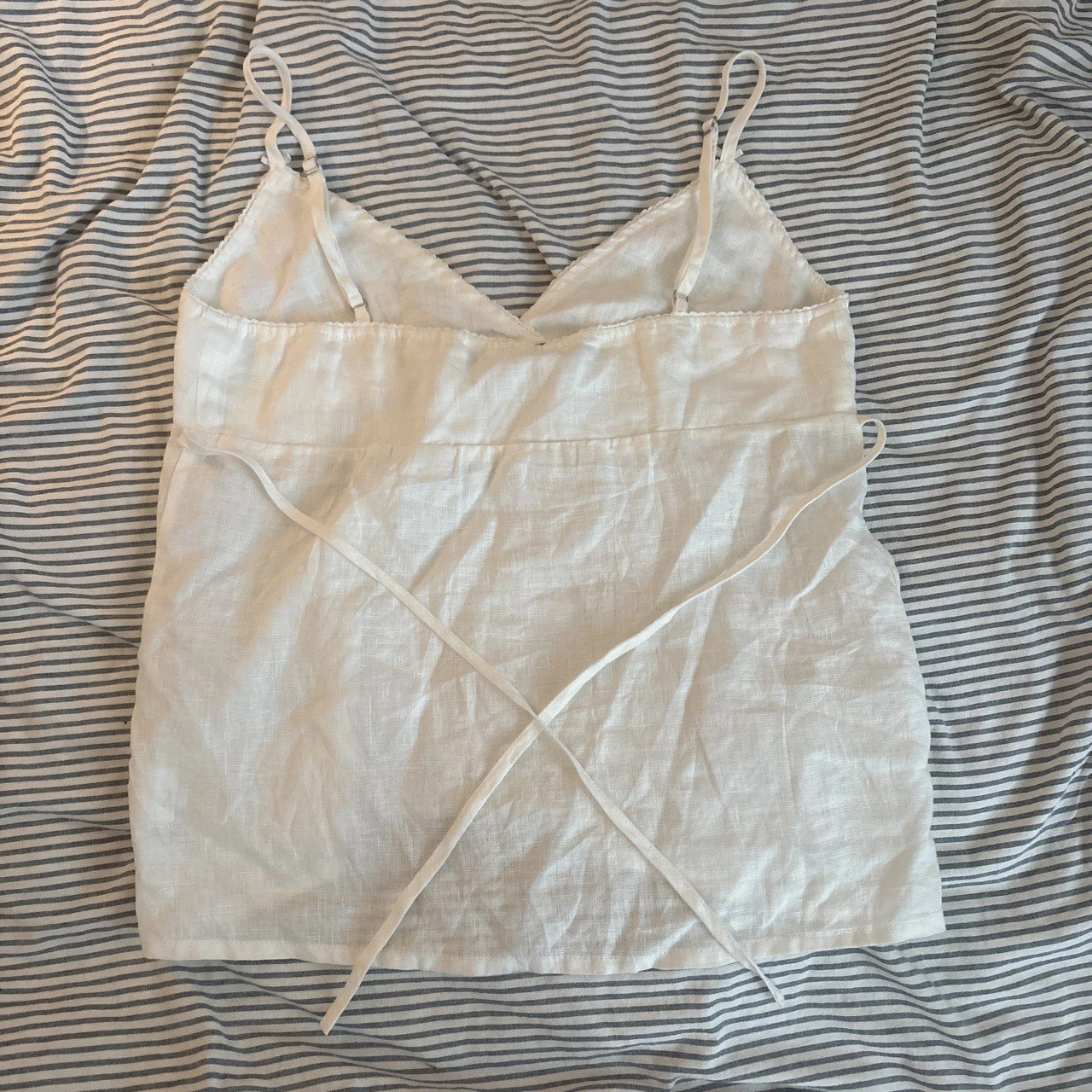 Brandy Melville White Linen Top - photo 3