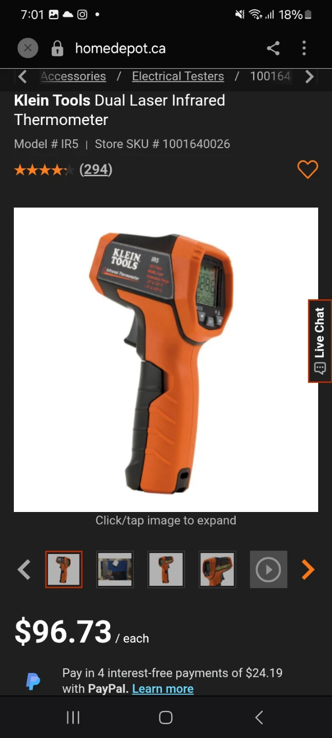 Klein Tools Dual Laser Infrared Thermometer - photo 2