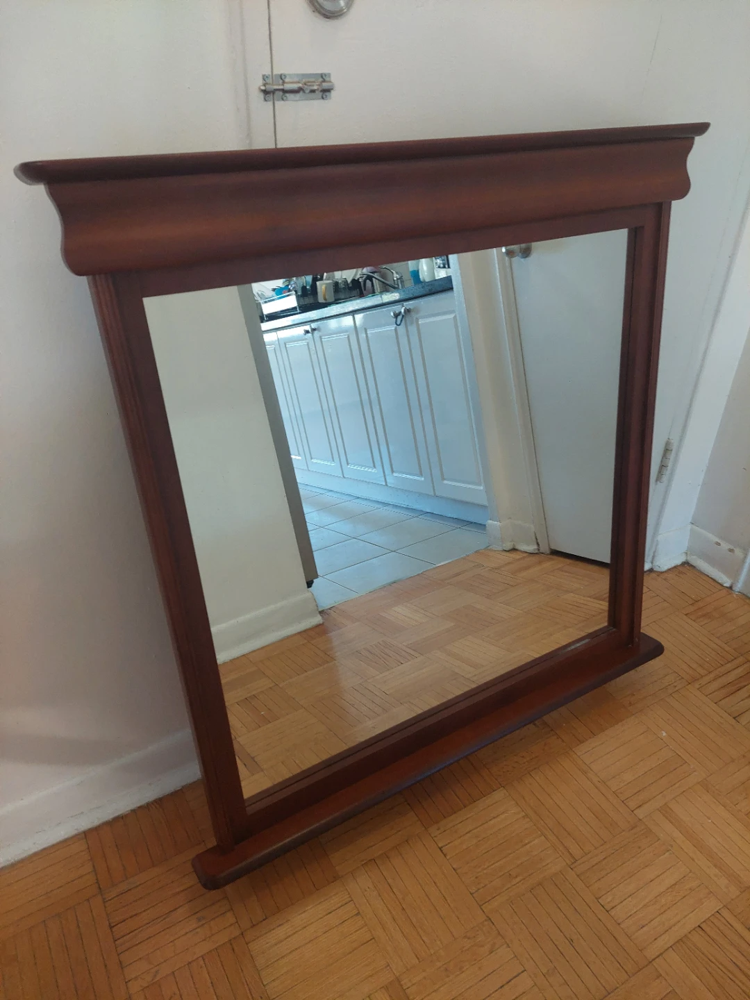 Wooden Framed Mirror - 90cm x 95cm