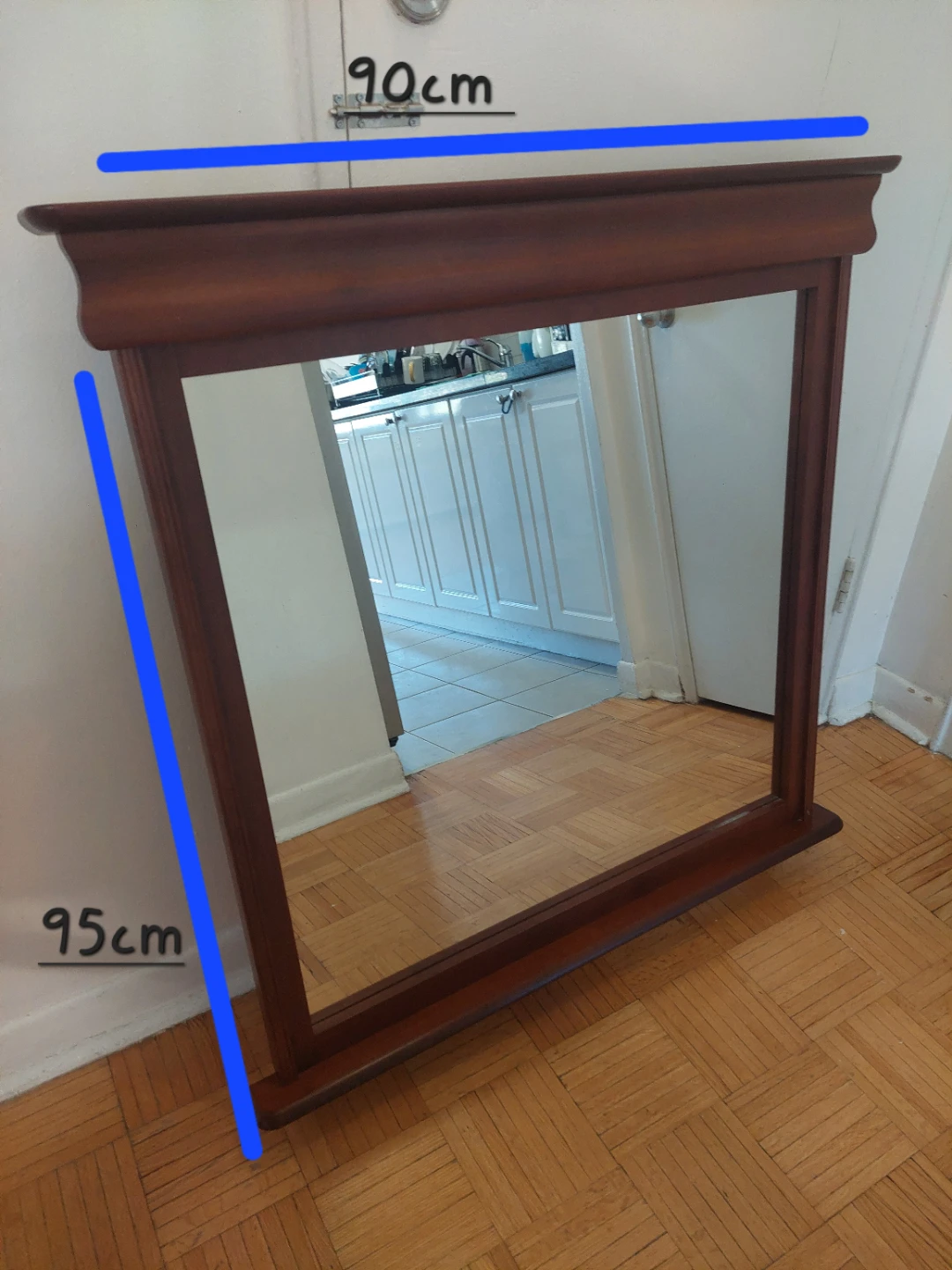 Wooden Framed Mirror - 90cm x 95cm - photo 2