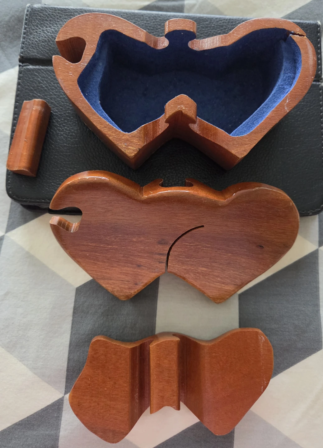 Wooden Heart Puzzle Jewelry Box - photo 3
