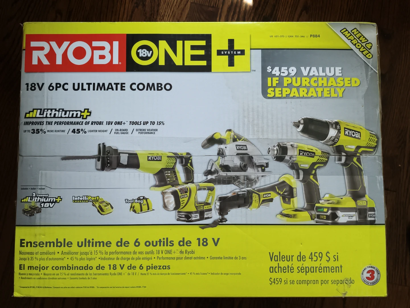 RYOBI P884 6-Tool Combo Kit - photo 2