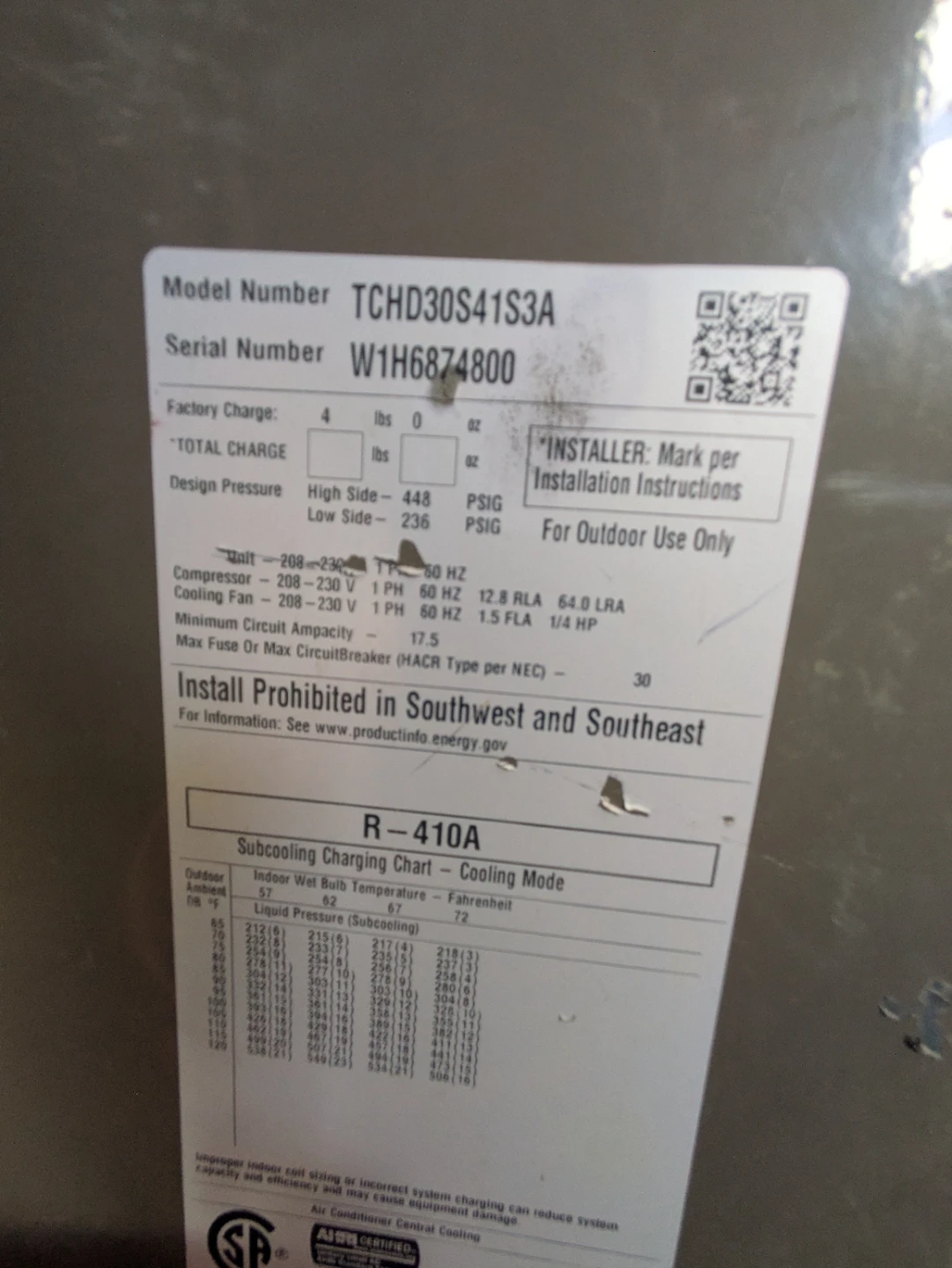 York 2.5-Ton Central A/C Condenser – $1,500 OBO