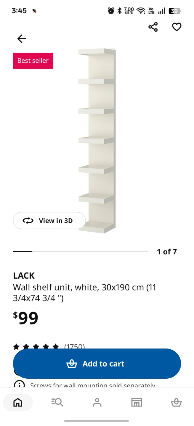 Red IKEA LACK Shelf Unit - photo 3