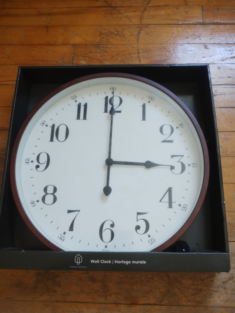 New Hometrends Large Wall Clock – Brand New