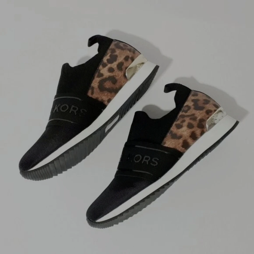 Michael Kors Black Leopard Print Slip-On Sneakers - photo 4