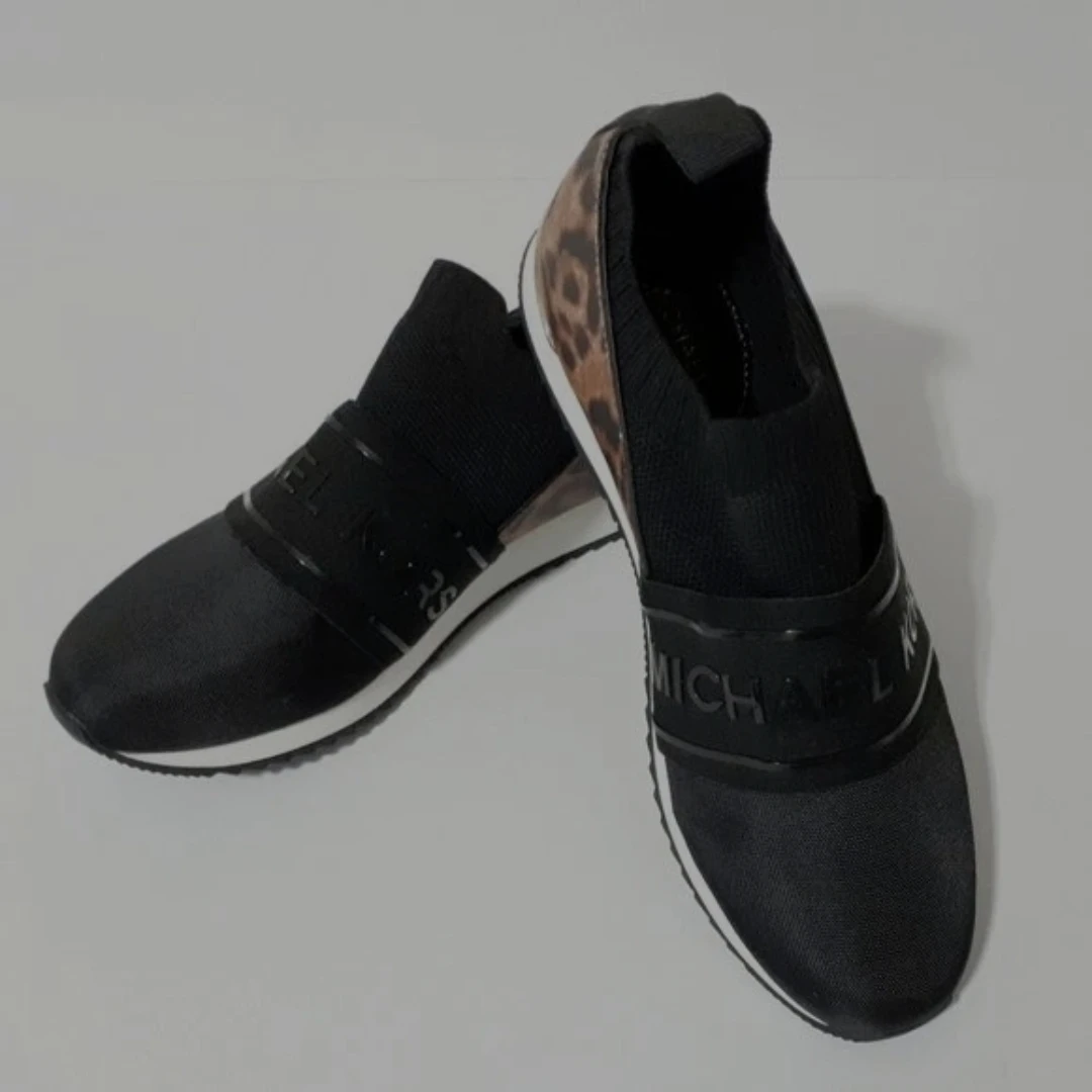 Michael Kors Black Leopard Print Slip-On Sneakers - photo 5