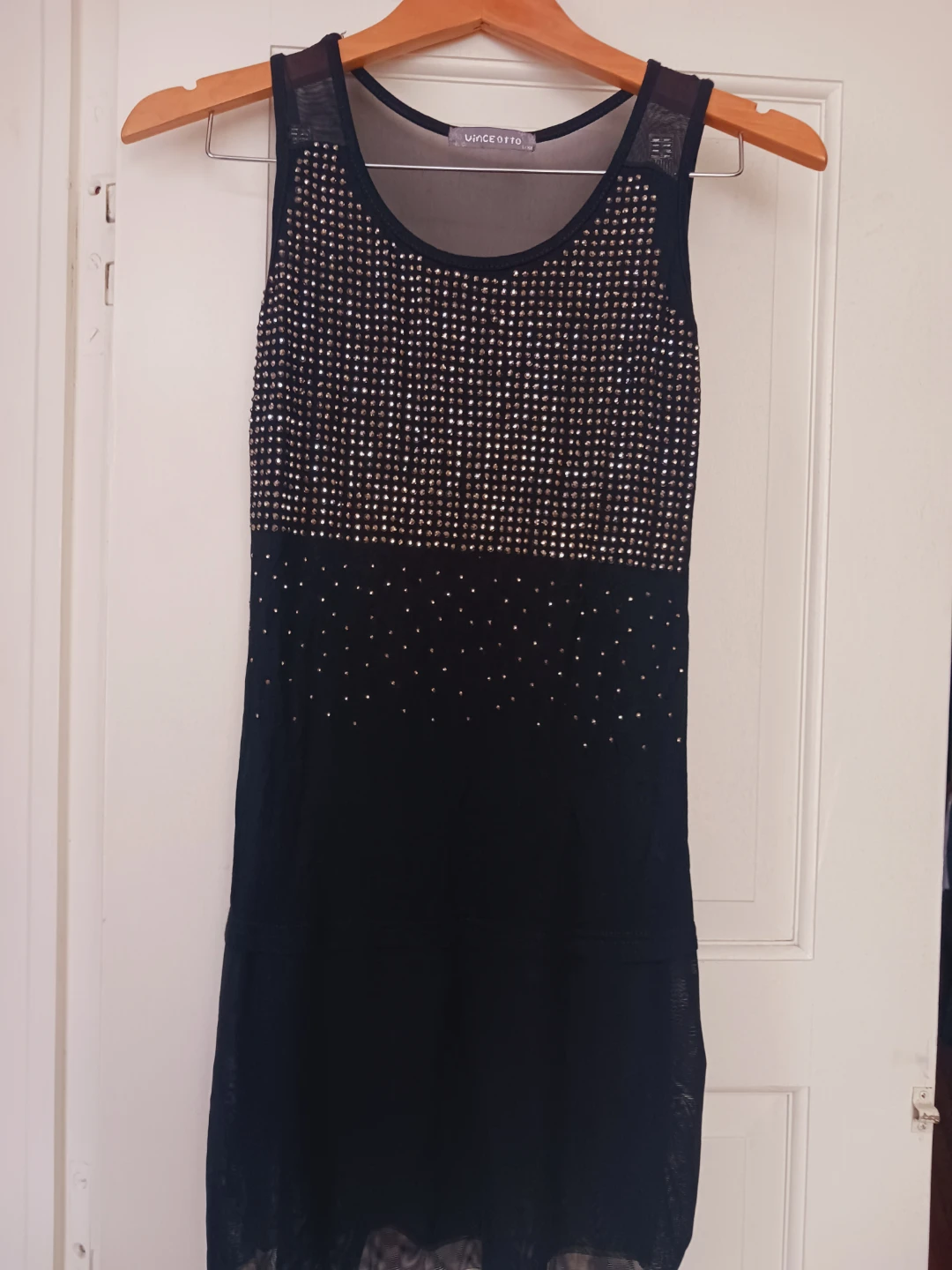 Vince Otto black studded tank top/ mini dress.size S. - photo 4