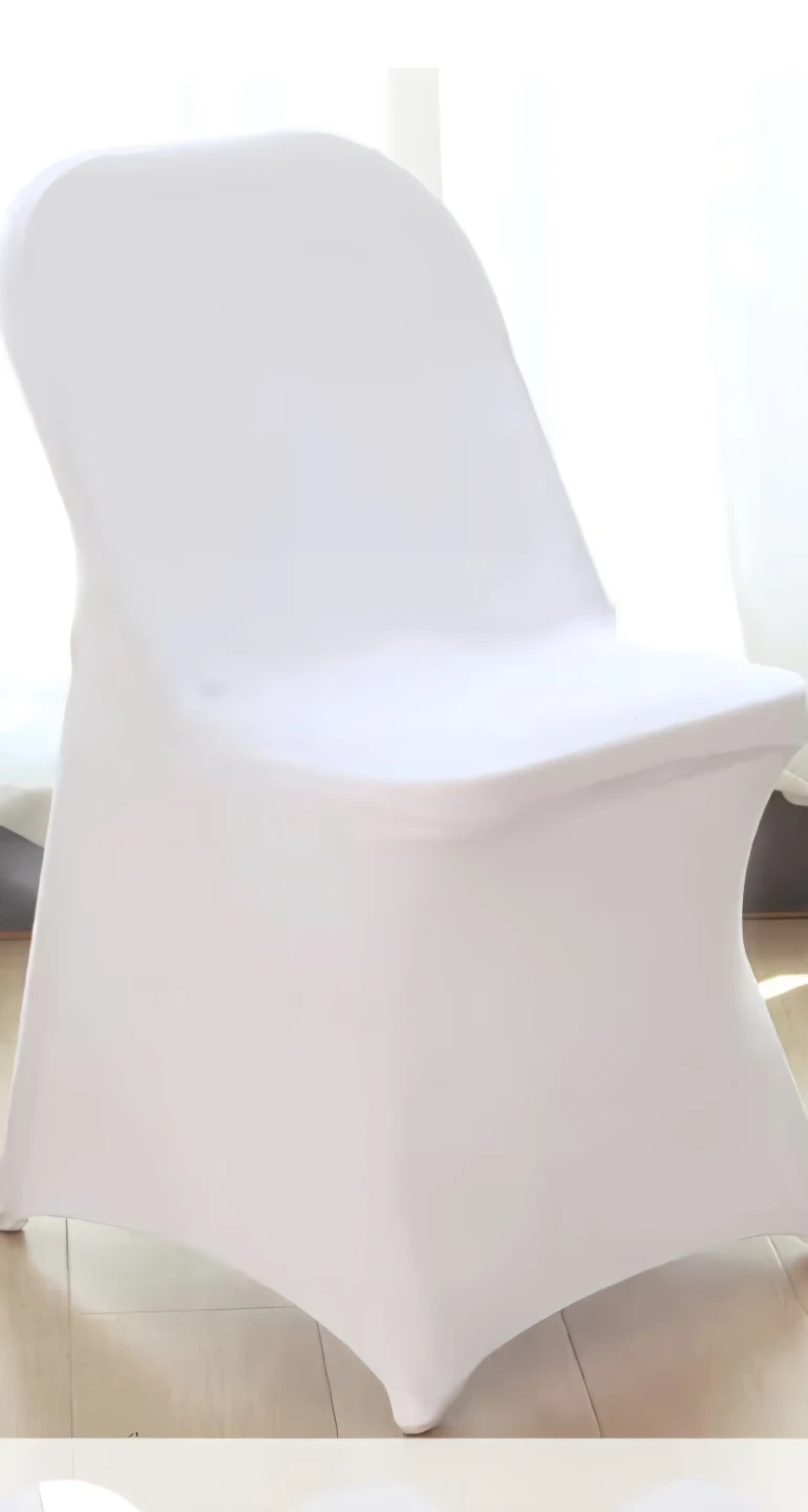 White Spandex Folding Chair Cover