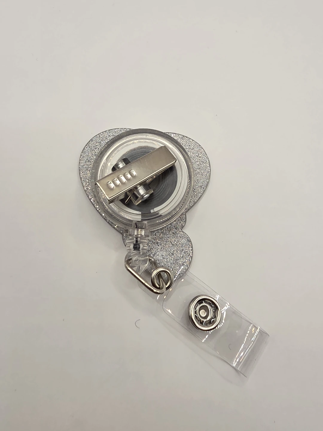 RN Badge Reel with Glitter Heart and Baby Footprints - photo 3