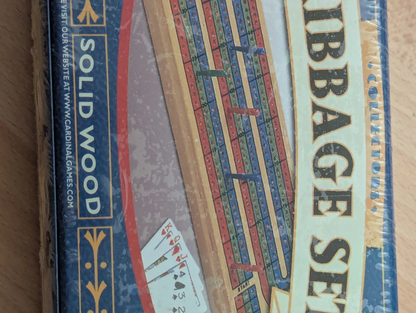 NEW wrapped: Vintage 1999 Solid Wood Cribbage Set - - photo 4