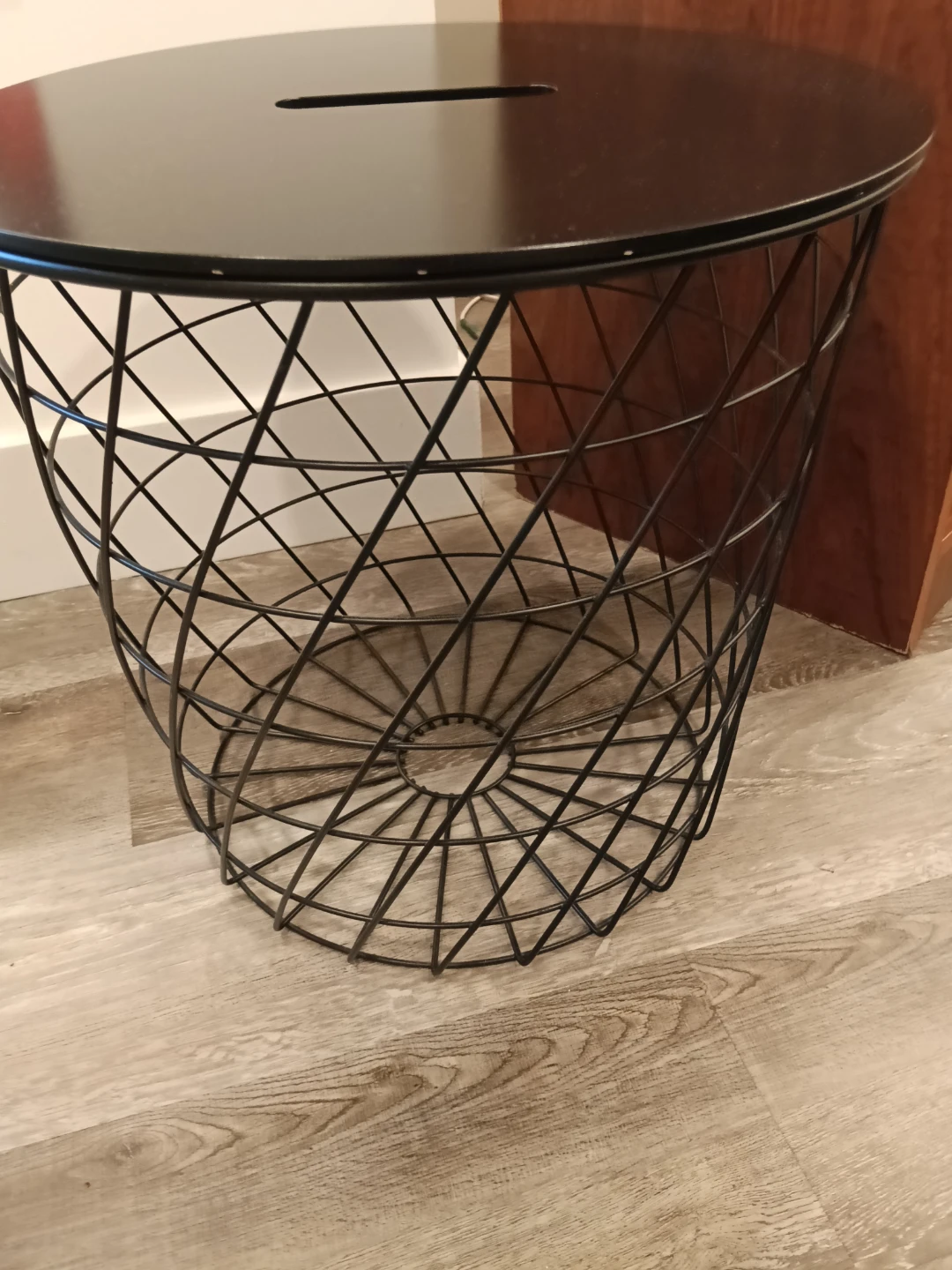 Black Wire Storage Basket with black Top 2 pieces - photo 2