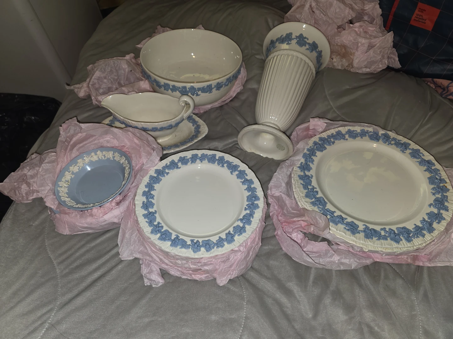 Wedgwood Jasperware Blue and White Tableware Set