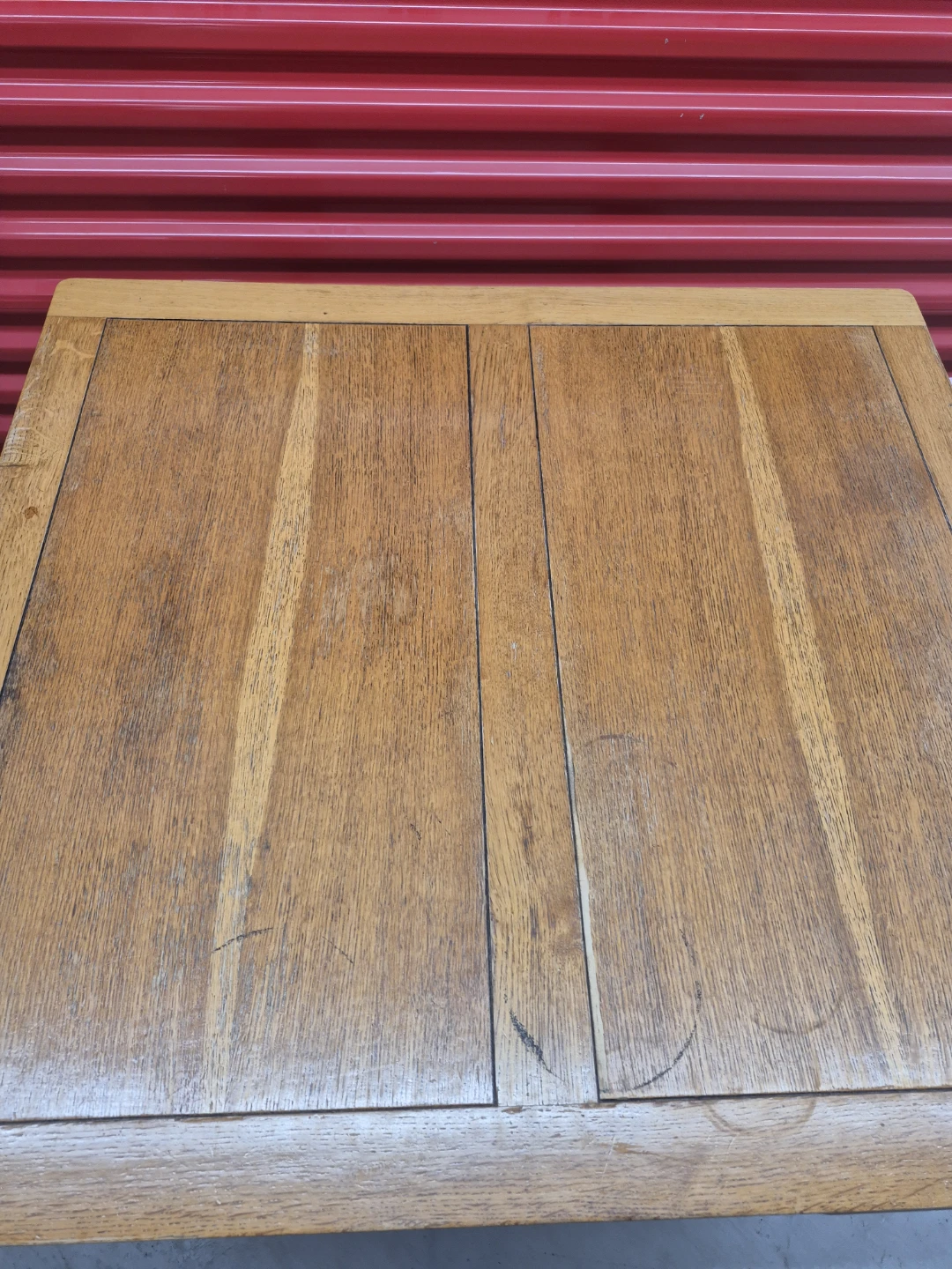 Vintage wood extendable dining table with oak veneer - photo 3