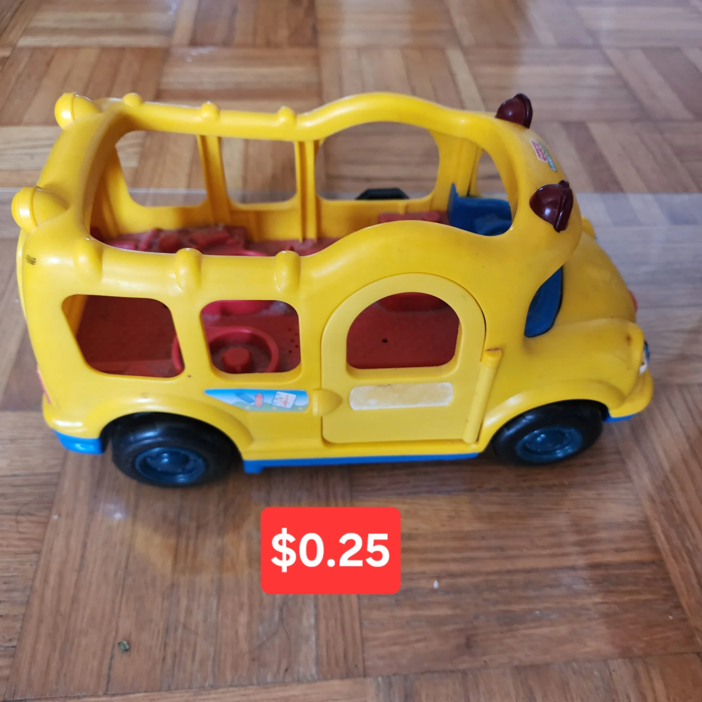 Yellow Little People School Bus Toy
