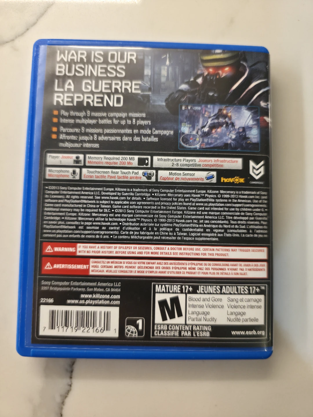 Killzone Mercenary PS Vita Game - photo 2