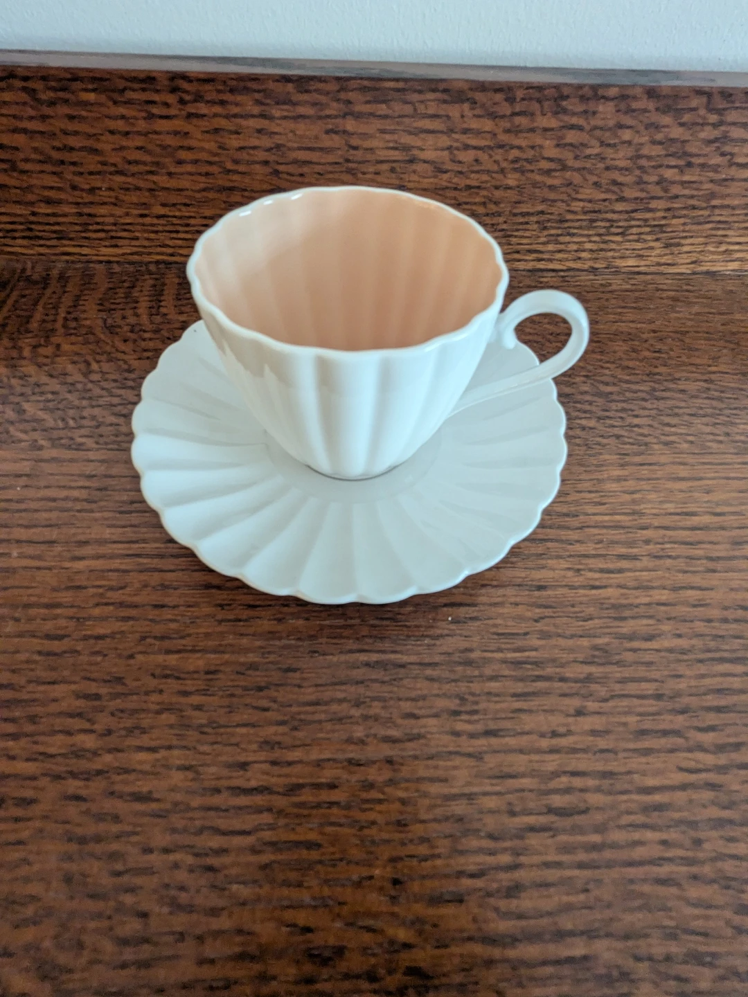 Bone China Fluted Teacup and Saucer
