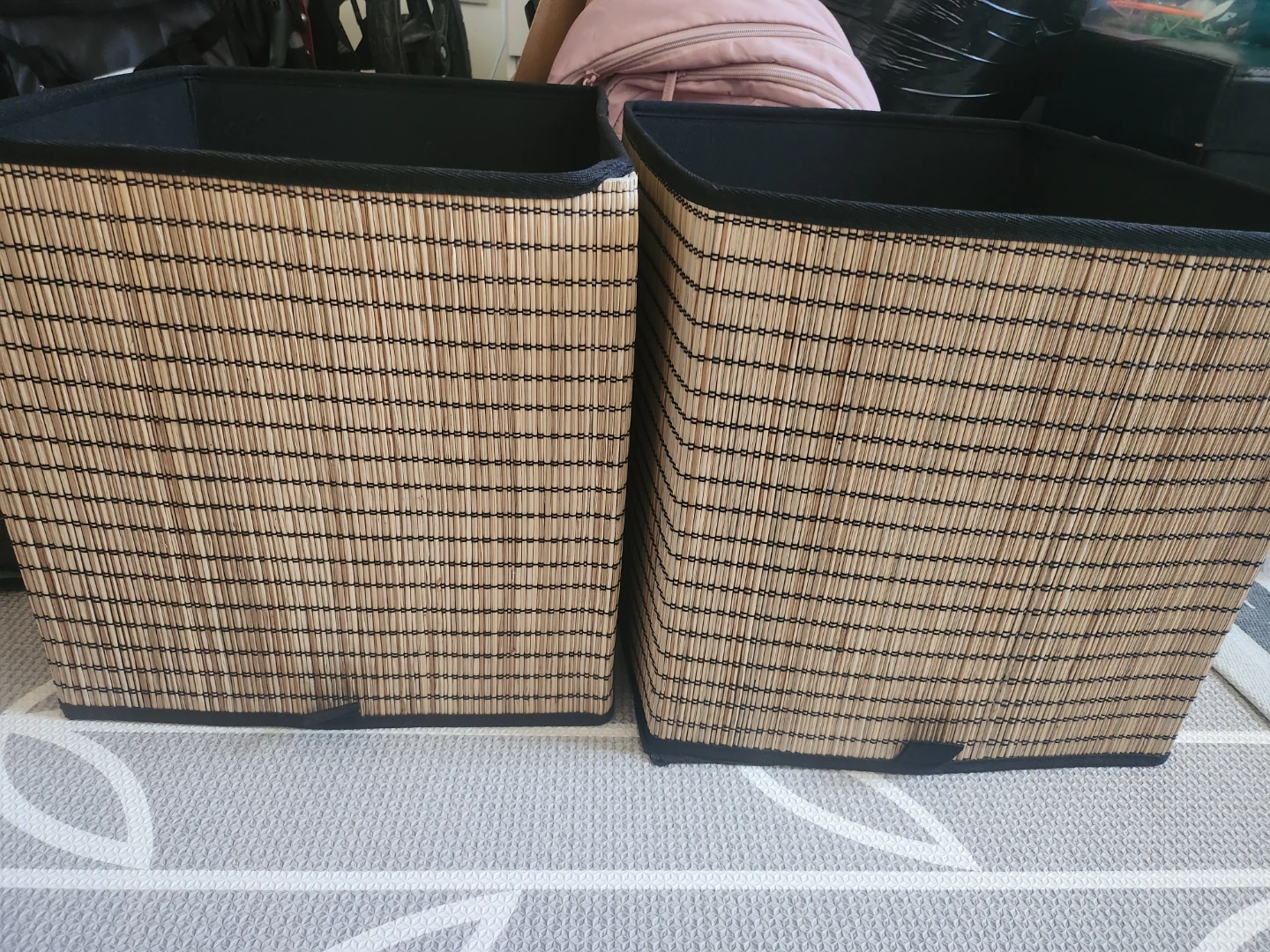 Ikea gnabbbas rattan baskets (set of 2)